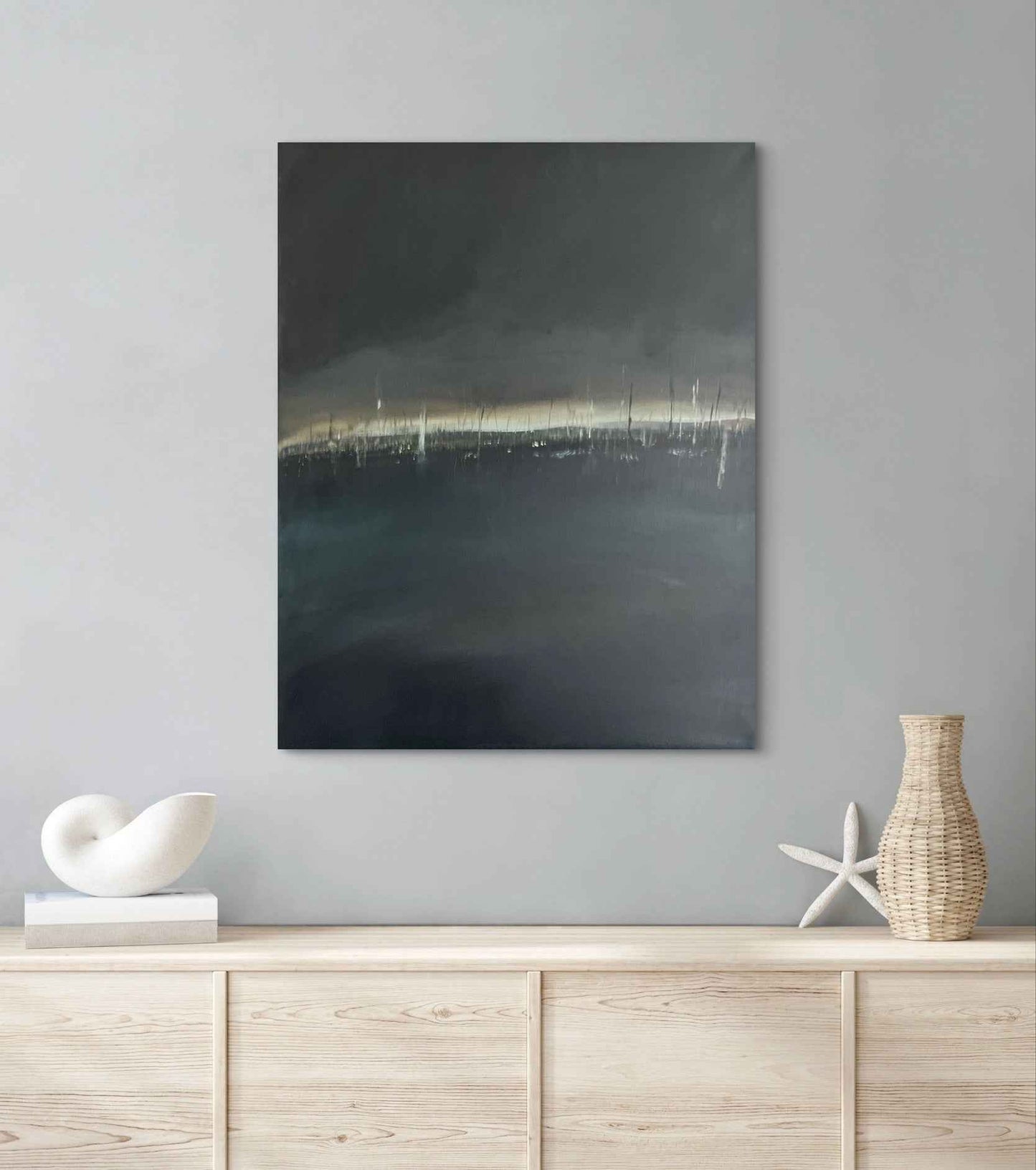 Stars shine down from the black - 20x28x.75"