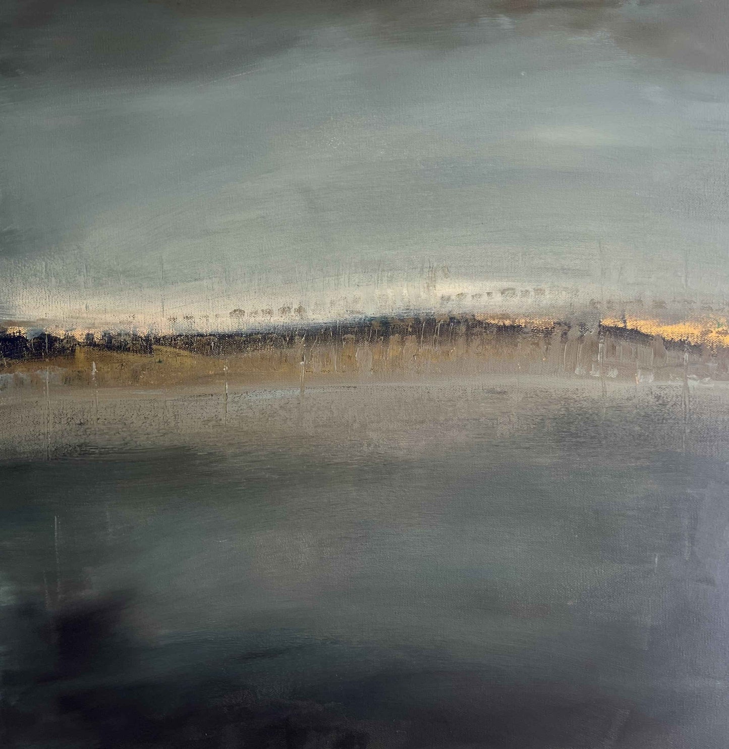 Broken shadows disappear at night - 24x24"