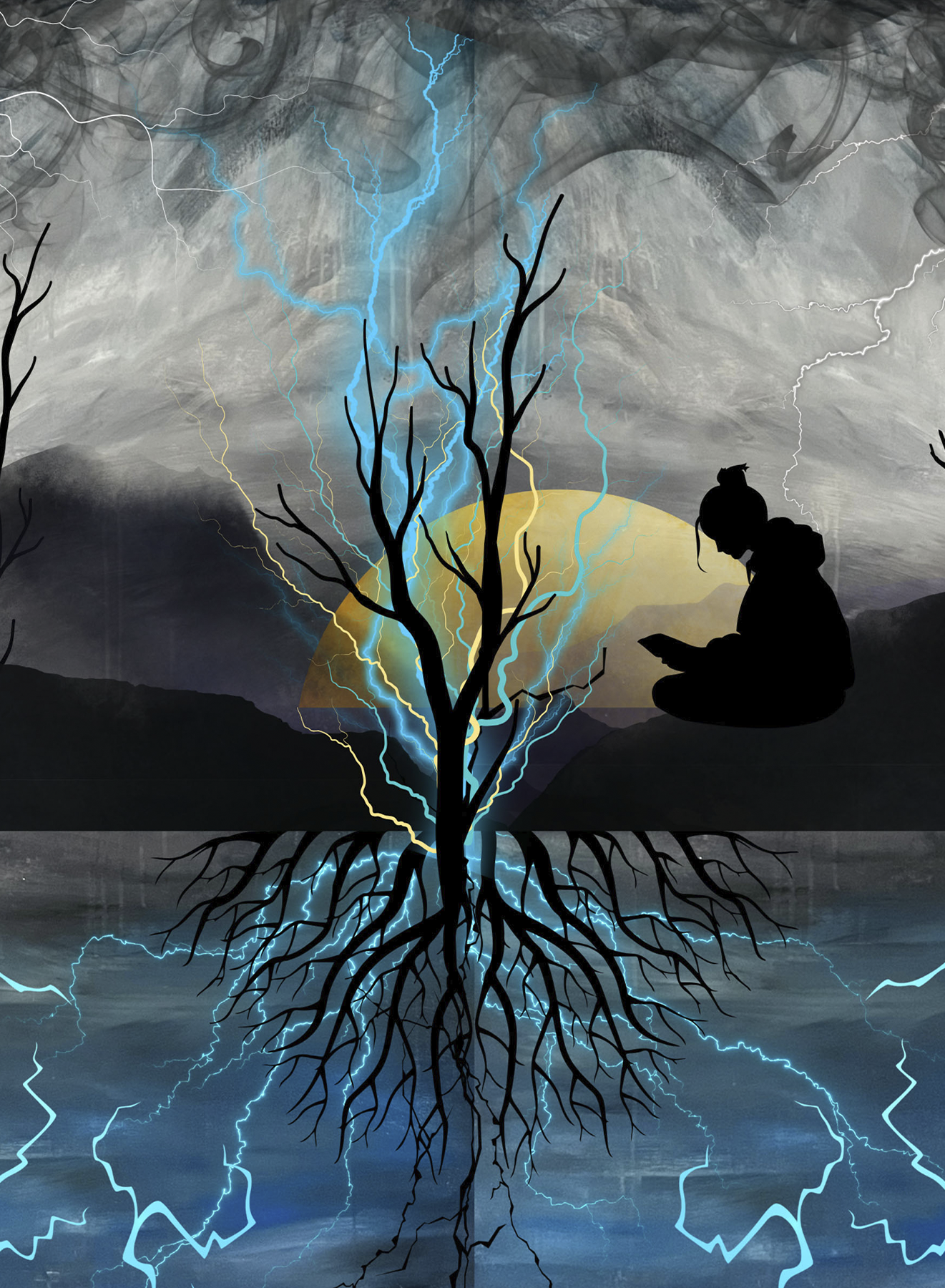 Greeting card 4x6" "Alone with your thoughts"