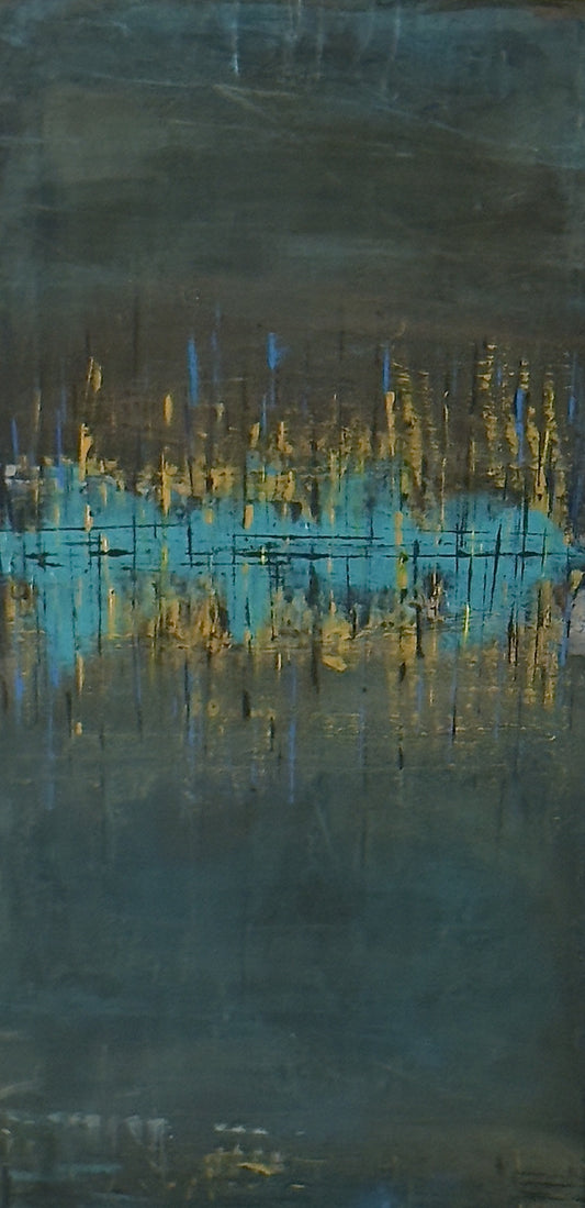"The twilight's last gleaming" 15x30"
