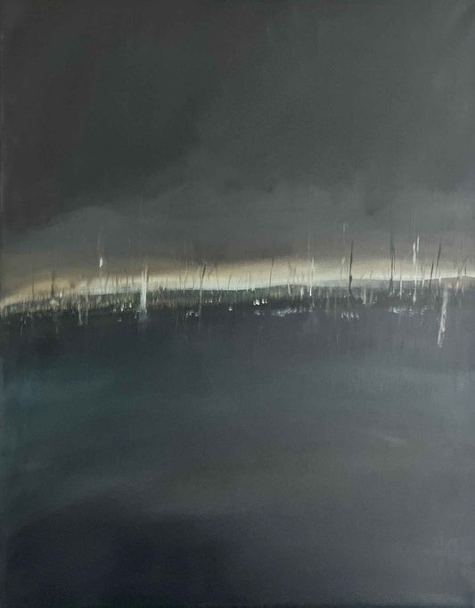 Stars shine down from the black - 20x28x.75"
