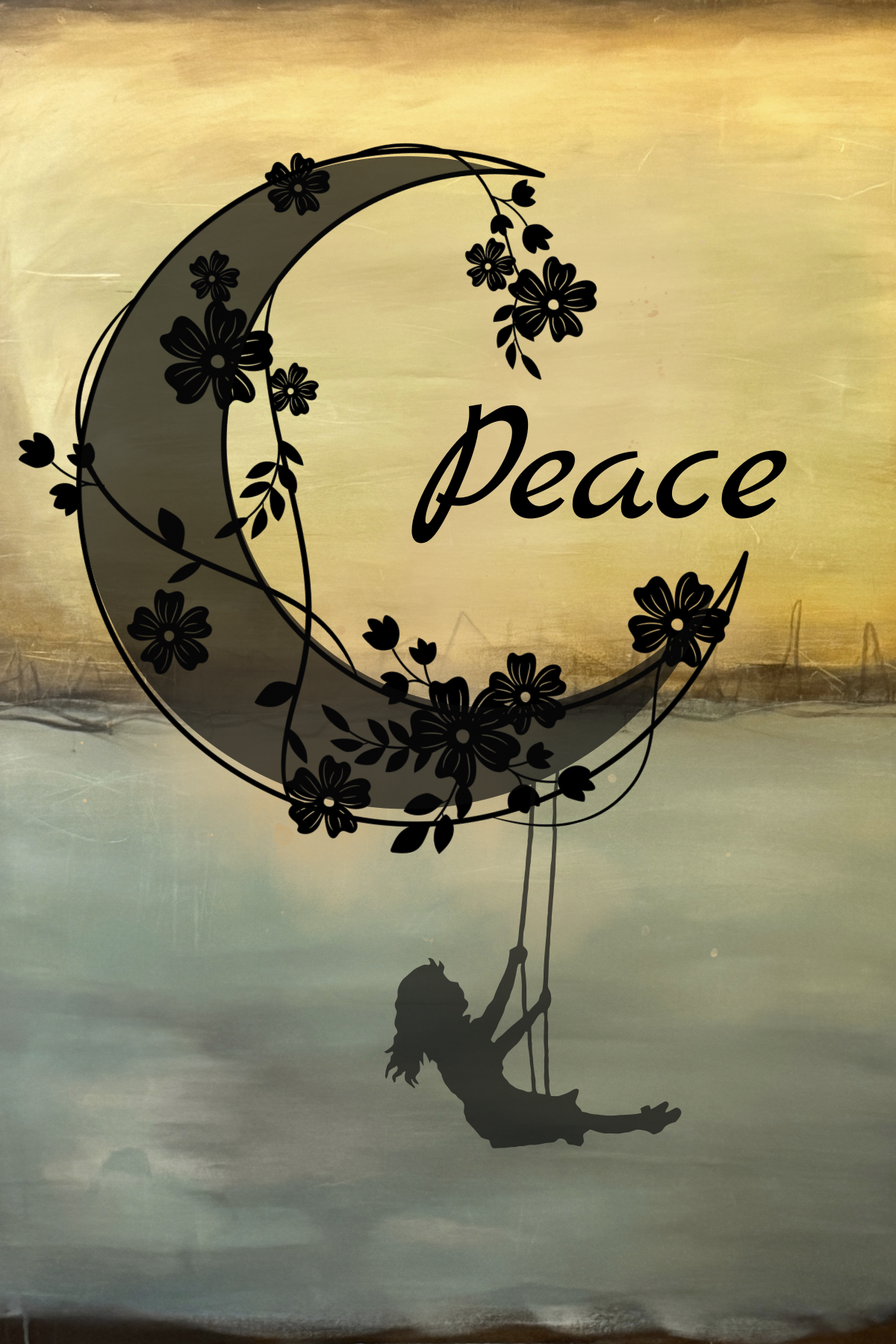 Greeting card 4xc6"  "Peace"